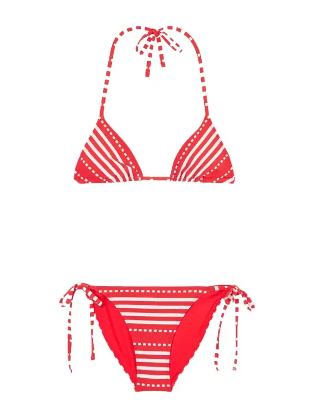 Lemlem Malia Striped Triangle Bikini