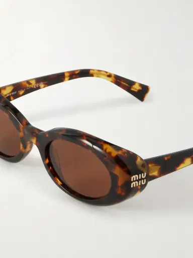 Miu Miu Eyewear Rounded-frame Acetate Sunglasses | Thumbnail 4