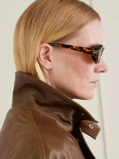 Miu Miu Eyewear Rounded-frame Acetate Sunglasses | Thumbnail 5