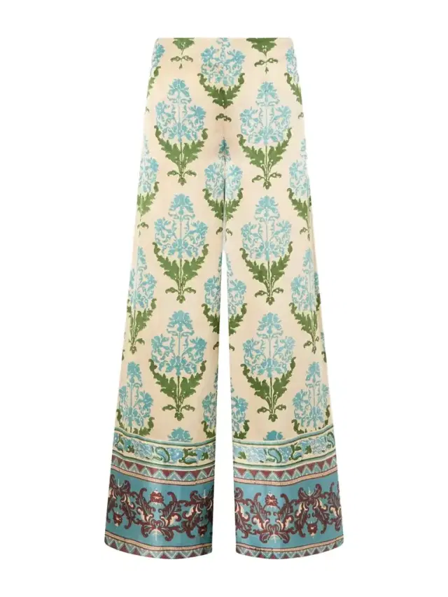 Emporio Sirenuse Stephan Floral-print Silk-satin Trousers