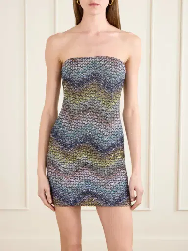 Missoni Sequin-embellished Metallic Crochet-knit Mini Dress | Thumbnail 3
