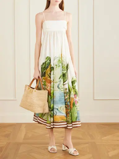 ALÉMAIS Printed Organic Cotton Midi Dress | Thumbnail 2 ALÉMAIS Printed Organic Cotton Midi Dress | Thumbnail 2