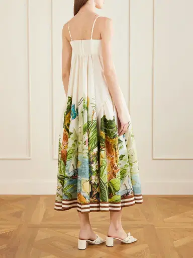 ALÉMAIS Printed Organic Cotton Midi Dress | Thumbnail 3 ALÉMAIS Printed Organic Cotton Midi Dress | Thumbnail 3