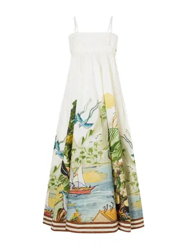 ALÉMAIS Printed Organic Cotton Midi Dress | Thumbnail 1 ALÉMAIS Printed Organic Cotton Midi Dress | Thumbnail 1