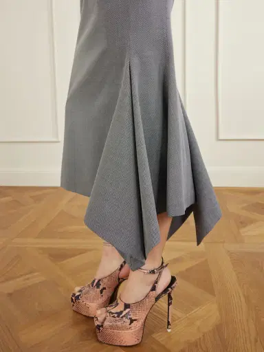The Attico Wool And Cotton-blend Midi Skirt | Thumbnail 5 The Attico Wool And Cotton-blend Midi Skirt | Thumbnail 5