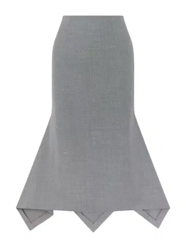 The Attico Wool And Cotton-blend Midi Skirt | Thumbnail 1 The Attico Wool And Cotton-blend Midi Skirt | Thumbnail 1