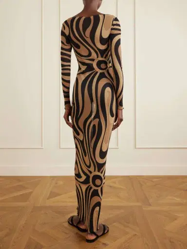 PUCCI Printed Mesh Maxi Dress | Thumbnail 3 PUCCI Printed Mesh Maxi Dress | Thumbnail 3