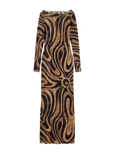 PUCCI Printed Mesh Maxi Dress | Thumbnail 1 PUCCI Printed Mesh Maxi Dress | Thumbnail 1
