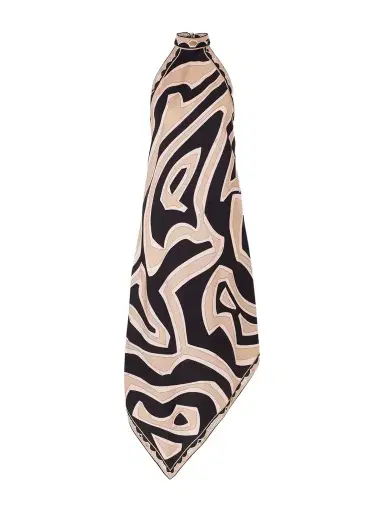 PUCCI Asymmetric Printed Silk-twill Halterneck Dress | Thumbnail 1 PUCCI Asymmetric Printed Silk-twill Halterneck Dress | Thumbnail 1