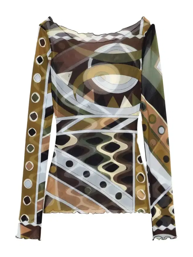 PUCCI Printed Tulle Top