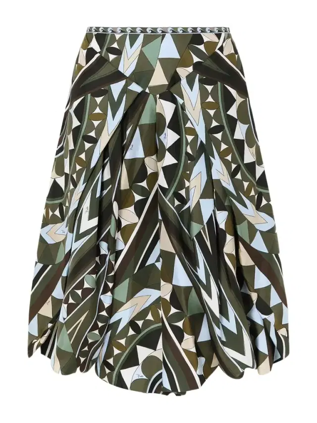 Printed Silk-twill Wide-leg Pants