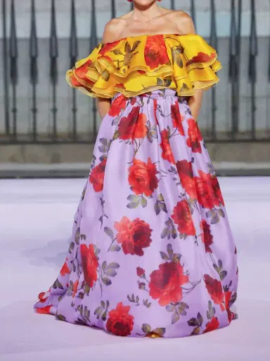 Carolina Herrera Floral-print Linen Organza Maxi Skirt | Thumbnail 5 Carolina Herrera Floral-print Linen Organza Maxi Skirt | Thumbnail 5