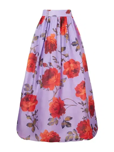 Carolina Herrera Floral-print Linen Organza Maxi Skirt | Thumbnail 1 Carolina Herrera Floral-print Linen Organza Maxi Skirt | Thumbnail 1