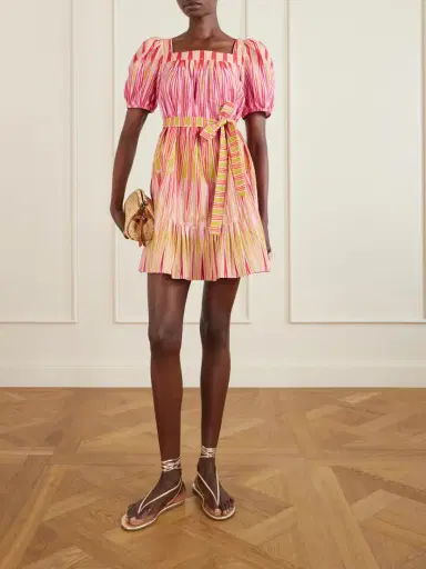 Saloni Yashi Belted Printed Cotton Mini Dress | Thumbnail 2
