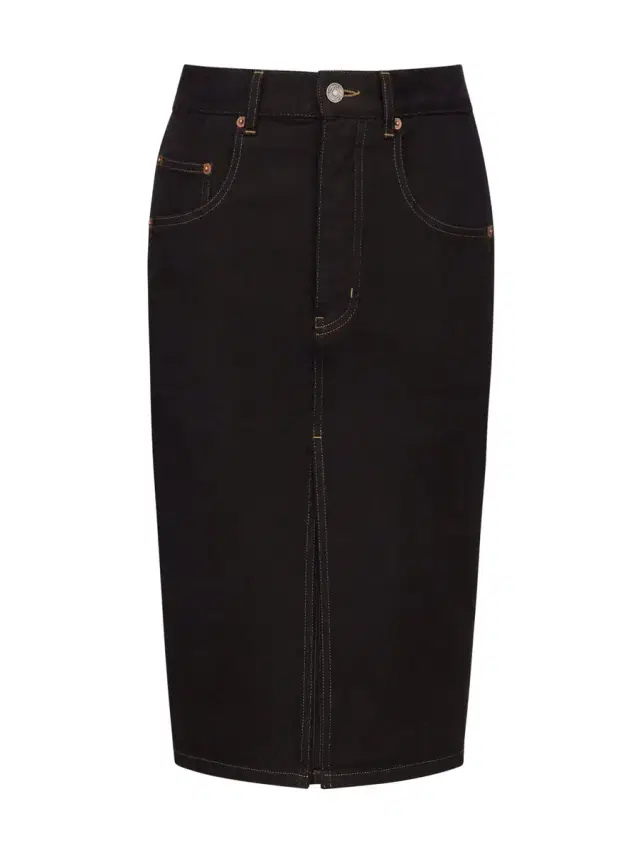 Baggy Denim Pencil Skirt