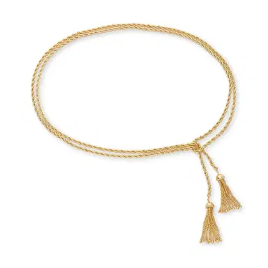 Lele Sadoughi GOLD CHATEAU ROPE TASSEL BELT | Thumbnail 1