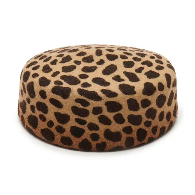 LEOPARD PILLBOX HAT
