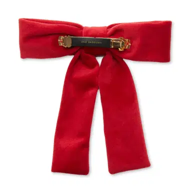 Lele Sadoughi RED VELVET ANTOINETTE BOW BARRETTE | Thumbnail 2