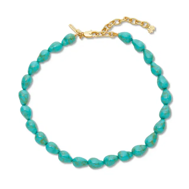 TURQUOISE BAROQUE COLLAR NECKLACE