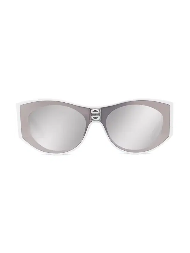 Givenchy Women's 4G Oval Sunglasses - White Smoke Mirror