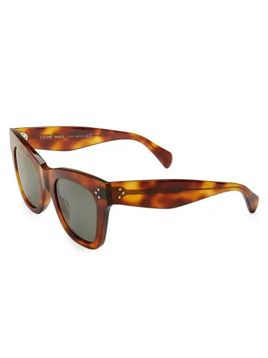 CELINE Women's 50MM Tortoise Cat Eye Sunglasses - Brown Tortoise | Thumbnail 2