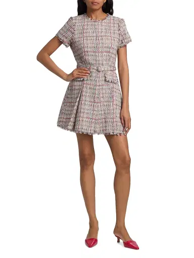 Cinq à Sept Women's Kelsey Wildflower Tweed Minidress | Thumbnail 2
