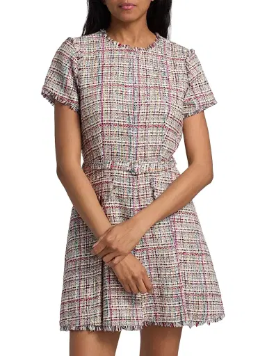 Cinq à Sept Women's Kelsey Wildflower Tweed Minidress | Thumbnail 3