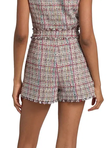 Cinq à Sept Women's Allen Wildflower Tweed Shorts - Ivory Multi - Size 4 | Thumbnail 5