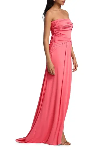 Cinq à Sept Women's Olena Strapless Draped Gown - Sunset Blush - Size 14 | Thumbnail 4 Cinq à Sept Women's Olena Strapless Draped Gown - Sunset Blush - Size 14 | Thumbnail 4