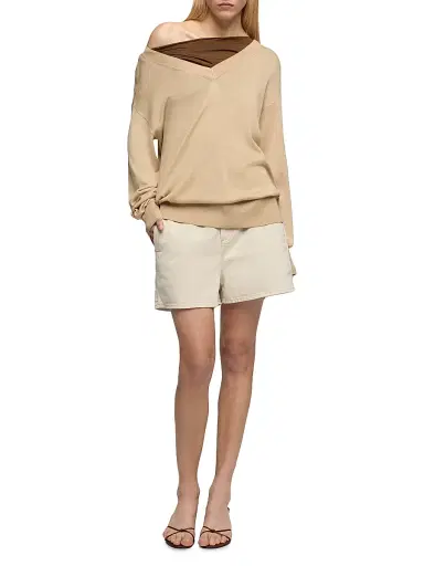 7 For All Mankind Women's Relaxed Trouser Shorts | Thumbnail 2 7 For All Mankind Women's Relaxed Trouser Shorts | Thumbnail 2