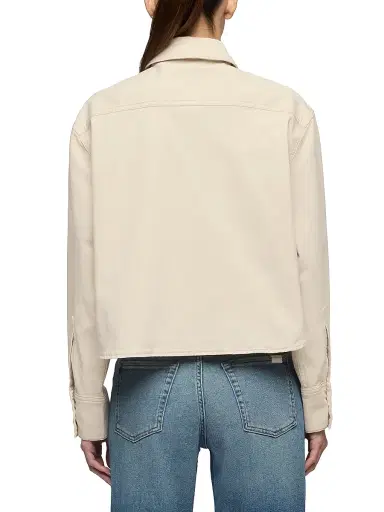 7 For All Mankind Women's Ivy Workwear Crop Shirt | Thumbnail 5