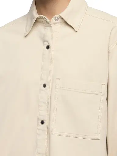 7 For All Mankind Women's Ivy Workwear Crop Shirt | Thumbnail 6