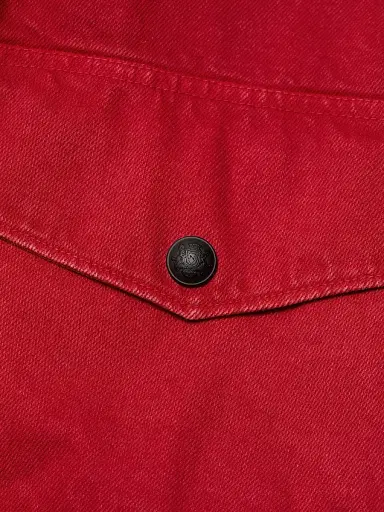 Nili Lotan Women's Leroy Denim Jacket - Scarlet | Thumbnail 7 Nili Lotan Women's Leroy Denim Jacket - Scarlet | Thumbnail 7