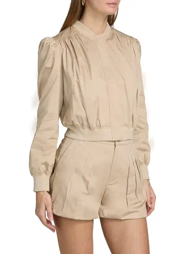 Generation Love Women's Sariah Cotton Sateen Crop Bomber Jacket | Thumbnail 4 Generation Love Women's Sariah Cotton Sateen Crop Bomber Jacket | Thumbnail 4