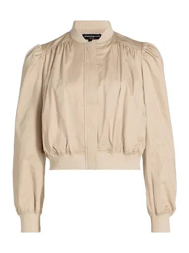 Generation Love Women's Sariah Cotton Sateen Crop Bomber Jacket | Thumbnail 1 Generation Love Women's Sariah Cotton Sateen Crop Bomber Jacket | Thumbnail 1