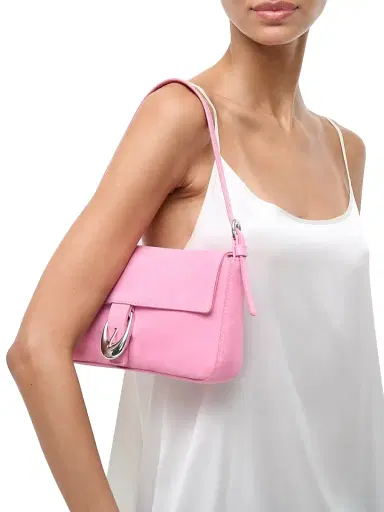 Staud Women's Harlow Leather Baguette - Orchid | Thumbnail 2 Staud Women's Harlow Leather Baguette - Orchid | Thumbnail 2