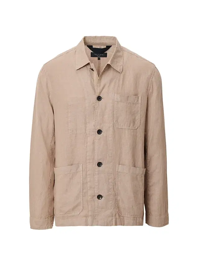 rag & bone Men's Evan Chore Linen Jacket - Winter Grey