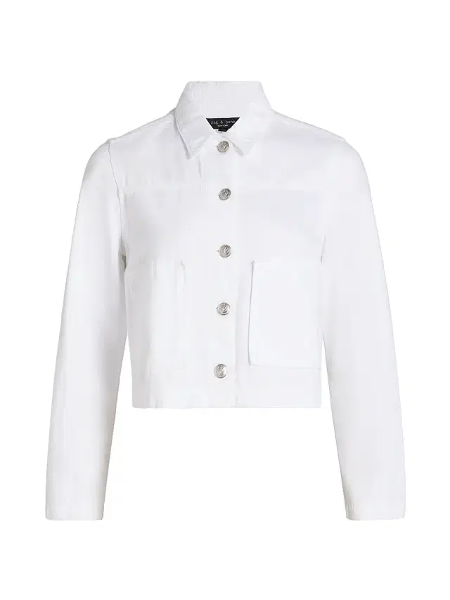 rag & bone Women's Adrianna Featherweight Denim Jacket - White