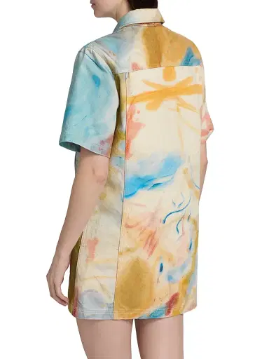 Ulla Johnson Women's Painters Printed Cotton Shirtdress - Western Dream - Size XL | Thumbnail 5 Ulla Johnson Women's Painters Printed Cotton Shirtdress - Western Dream - Size XL | Thumbnail 5