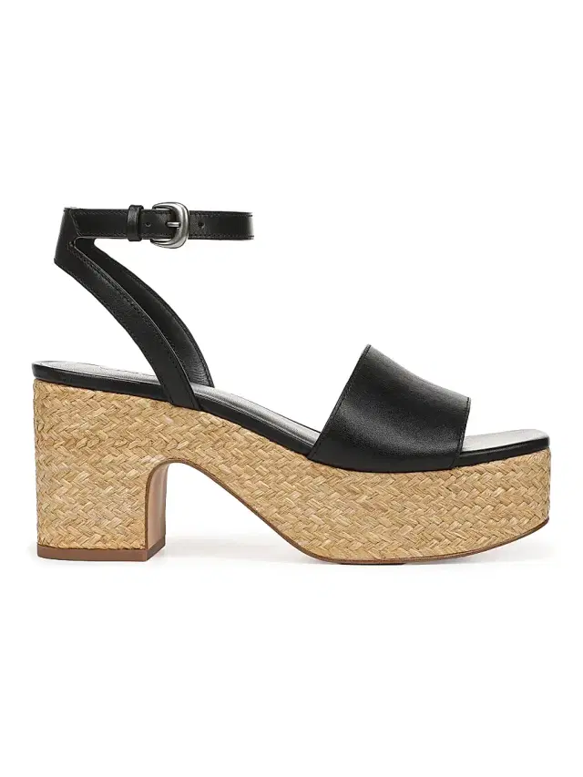 Vince Women's Castella 80MM Leather Strappy Sandals - Black