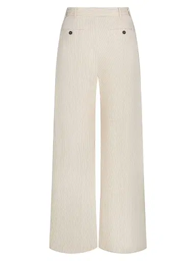 Frame Women's The Striped Wide-Leg Pants - Ecru Multi - Size 2 | Thumbnail 3 Frame Women's The Striped Wide-Leg Pants - Ecru Multi - Size 2 | Thumbnail 3
