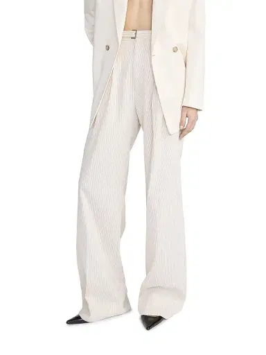 Frame Women's The Striped Wide-Leg Pants - Ecru Multi - Size 2 | Thumbnail 4 Frame Women's The Striped Wide-Leg Pants - Ecru Multi - Size 2 | Thumbnail 4