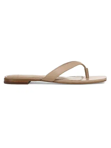 Vince Women's San Juan Leather Slip-On Sandals - Warm Almond - Size 10 | Thumbnail 1