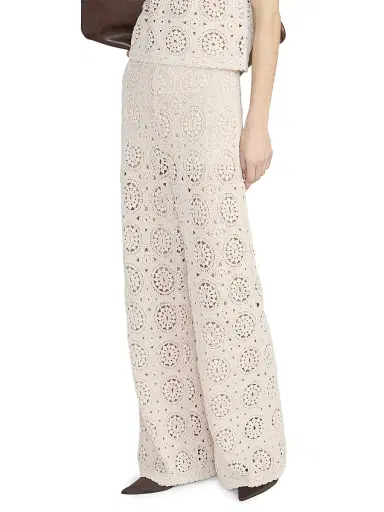 Frame Women's Crochet Cotton Pants - Cream - Size Large | Thumbnail 4 Frame Women's Crochet Cotton Pants - Cream - Size Large | Thumbnail 4