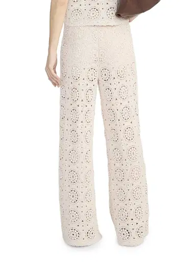Frame Women's Crochet Cotton Pants - Cream - Size Large | Thumbnail 5 Frame Women's Crochet Cotton Pants - Cream - Size Large | Thumbnail 5