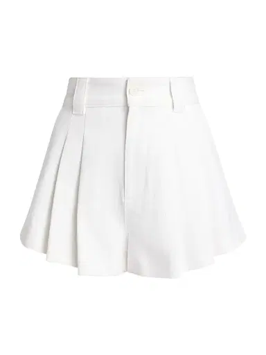 Frame Women's The Structural Pleated Cotton High-Rise Shorts - White - Size 30 | Thumbnail 1