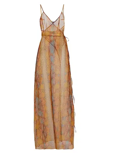 LaQuan Smith Women's Snake Print Sheer Maxi Dress - Snake - Size Medium | Thumbnail 1 LaQuan Smith Women's Snake Print Sheer Maxi Dress - Snake - Size Medium | Thumbnail 1