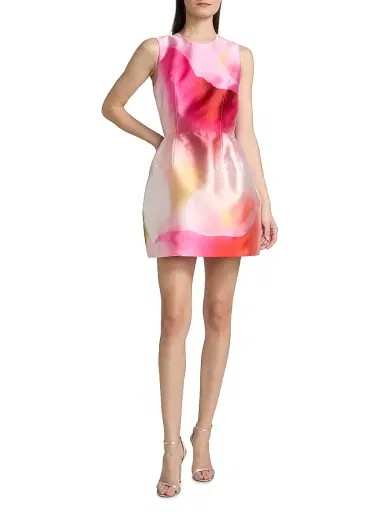 Prabal Gurung Women's Dyed Twill Cocktail Minidress - Pink Multi | Thumbnail 2