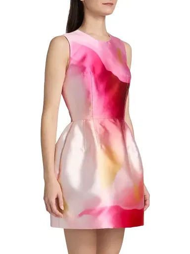 Prabal Gurung Women's Dyed Twill Cocktail Minidress - Pink Multi | Thumbnail 4