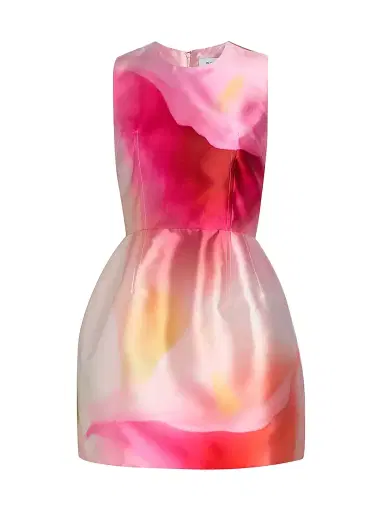 Prabal Gurung Women's Dyed Twill Cocktail Minidress - Pink Multi | Thumbnail 1